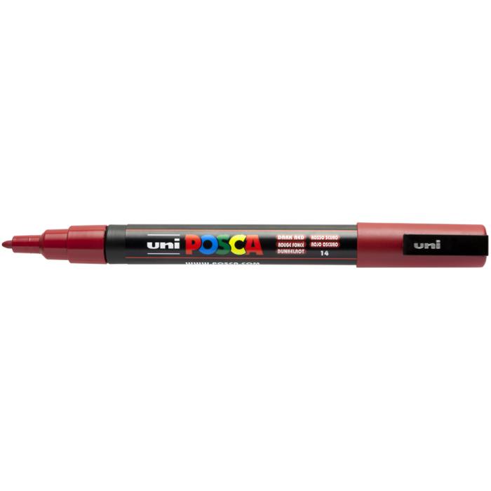 Posca verf stift PC3M Donkerrood