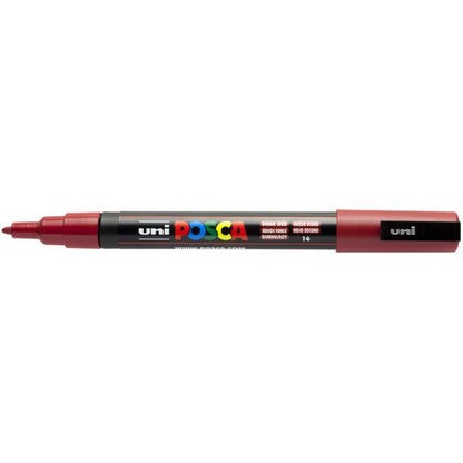 Posca verf stift PC3M Donkerrood