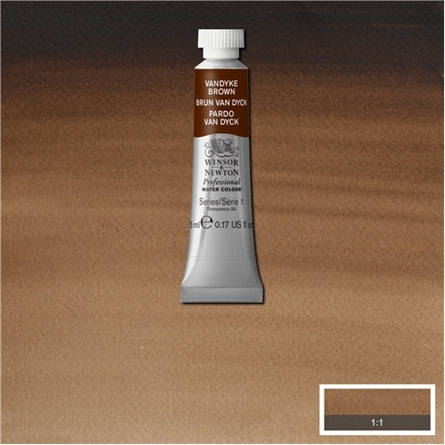 Vandyke Brown 5ml  676 S1 Artist's Aquarel Winsor & Newton