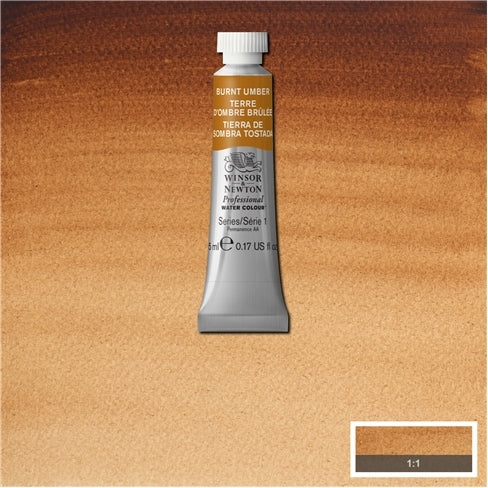 Burnt Umber 5ml  076 S1 Artist's Aquarel Winsor & Newton