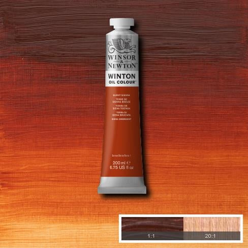 Burnt Sienna (2) 074  200 ml. Winton olieverf